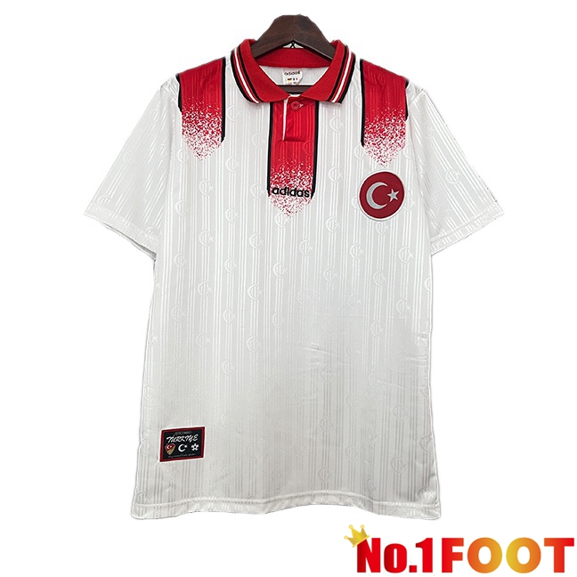 Türkiye Retro Away Soccer Jersey White 1996