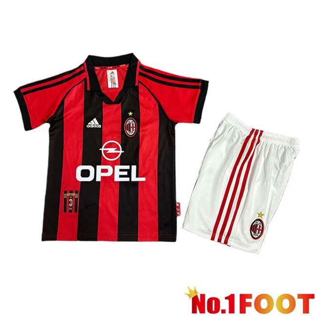 AC Milan Retro Kids Home Soccer Jersey 1998/1999