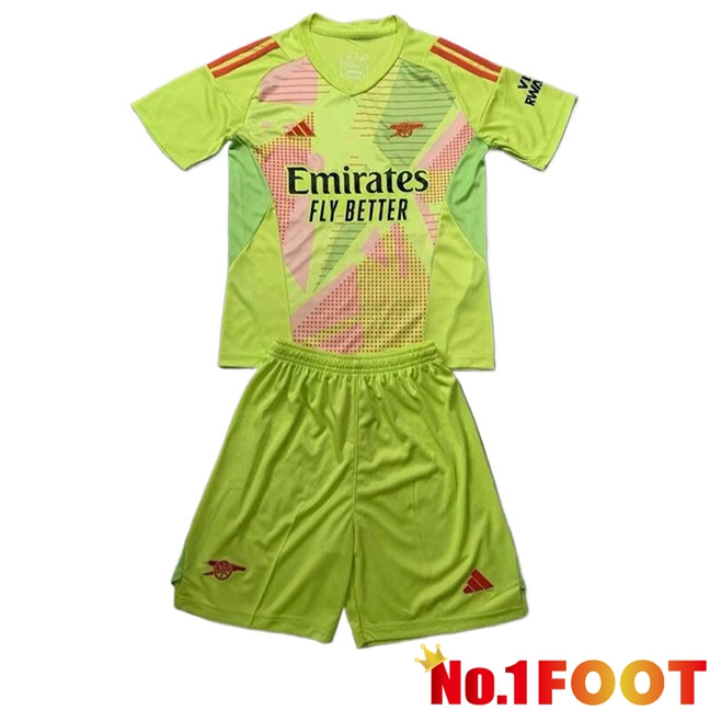 Arsenal Kids Goalkeeper Soccer Jersey Green 2024/2025