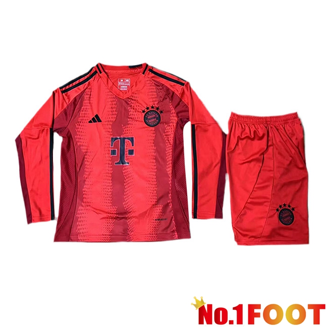 Bayern Munich Kids Home Soccer Jersey Long sleeve 2024/2025