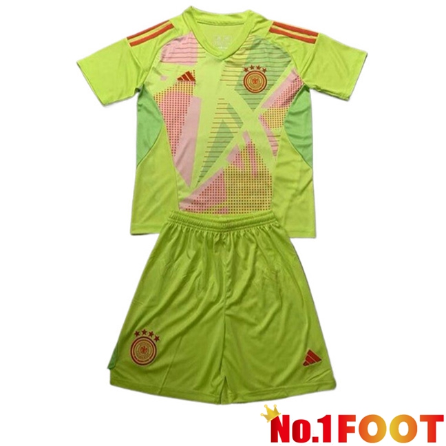 Germany Kids Goalkeeper Soccer Jersey Green 2024/2025