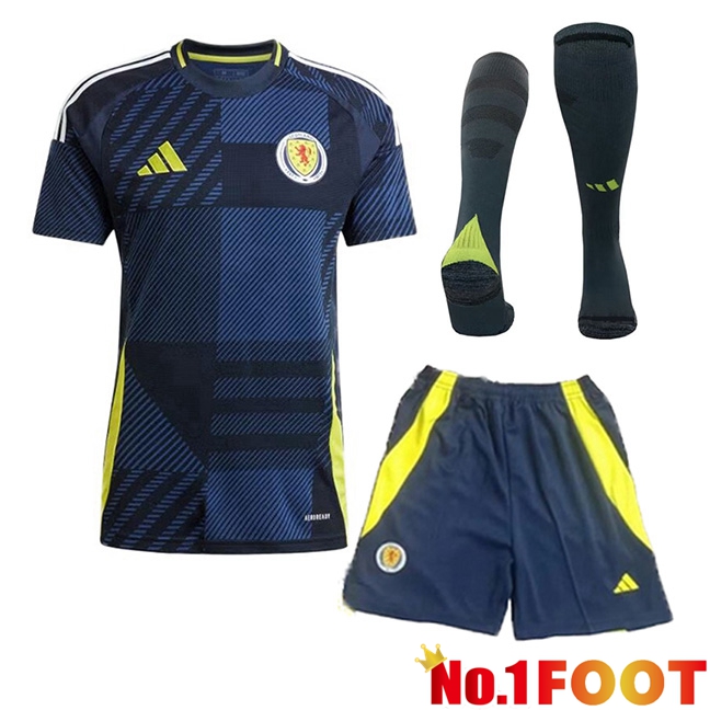 Scotland Home kit Soccer Jersey (Shorts + Socks) UEFA Euro 2024