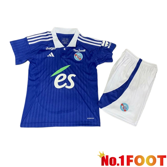 RC Strasbourg Kids Home Soccer Jersey 2024/2025