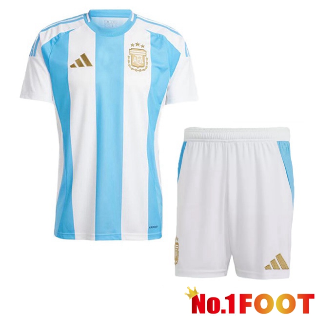 Argentina Kids Home Soccer Jersey Blue White 2024/2025