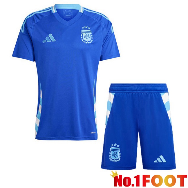 Argentina Kids Away Soccer Jersey Blue 2024/2025 - Click Image to Close