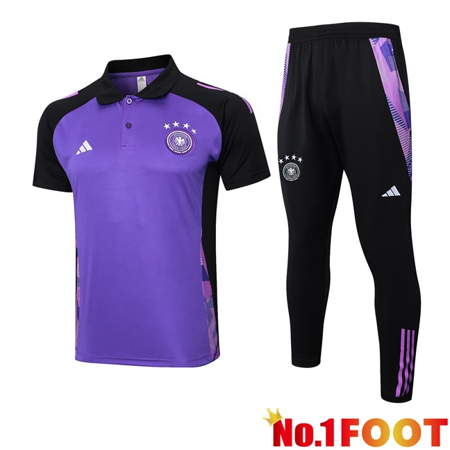 Germany Soccer Polo + Training Pants Purple 2024/2025 - Click Image to Close