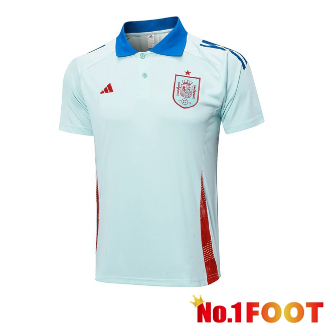 Spain Soccer Polo Blue 2024/2025 - Click Image to Close