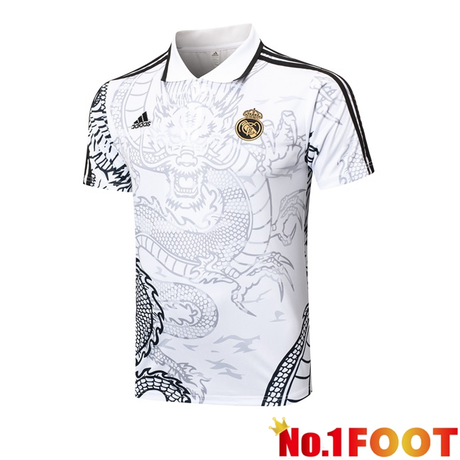 Real Madrid Soccer Polo White 2024/2025 - Click Image to Close