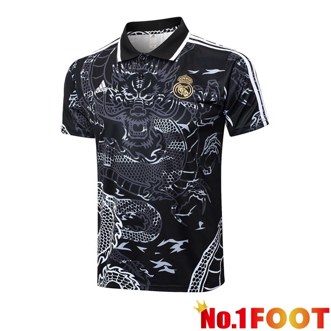 Real Madrid Soccer Polo Black 2024/2025