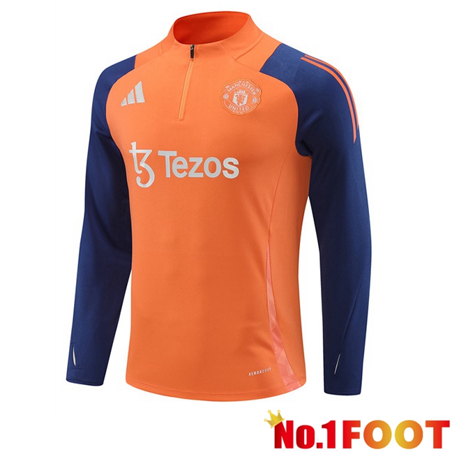 Manchester United Training Sweatshirt Orange 2024/2025