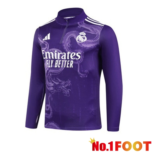 Real Madrid Training Sweatshirt Purple 2024/2025