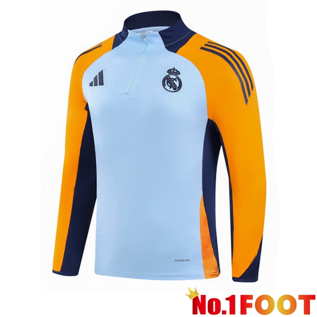 Real Madrid Training Sweatshirt White Yellow 2024/2025