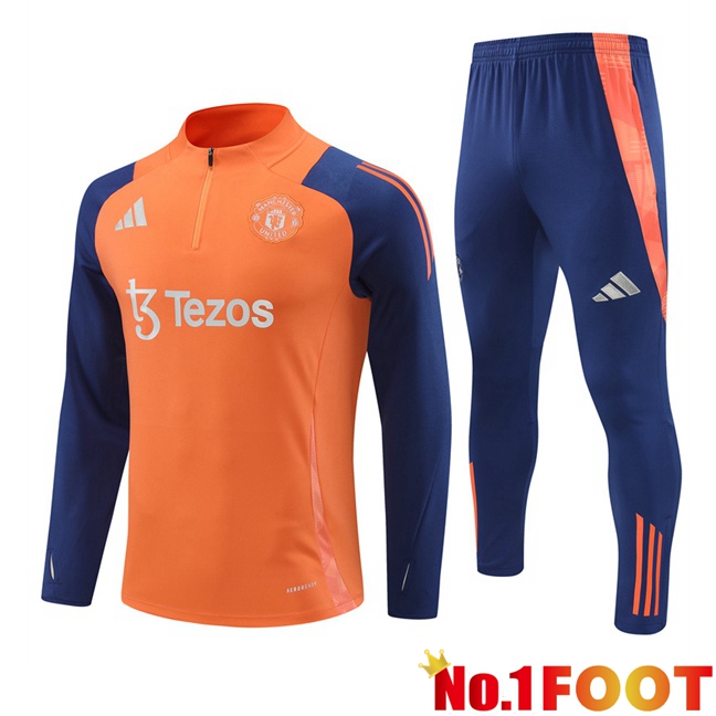 Manchester United kit Training Tracksuit Orange 2024/2025