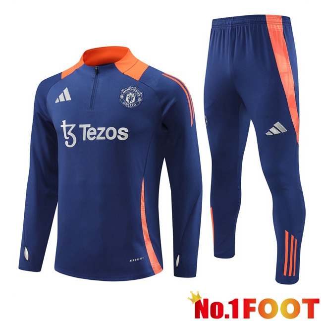 Manchester United kit Training Tracksuit Blue Royal 2024/2025