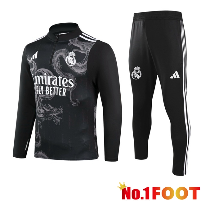 Real Madrid kit Training Tracksuit Black 2024/2025