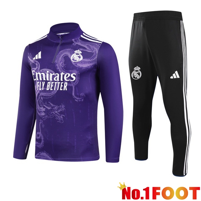 Real Madrid kit Training Tracksuit Purple 2024/2025