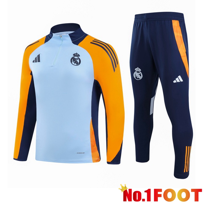 Real Madrid kit Training Tracksuit White Yellow 2024/2025