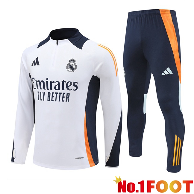 Real Madrid kit Training Tracksuit White 2024/2025