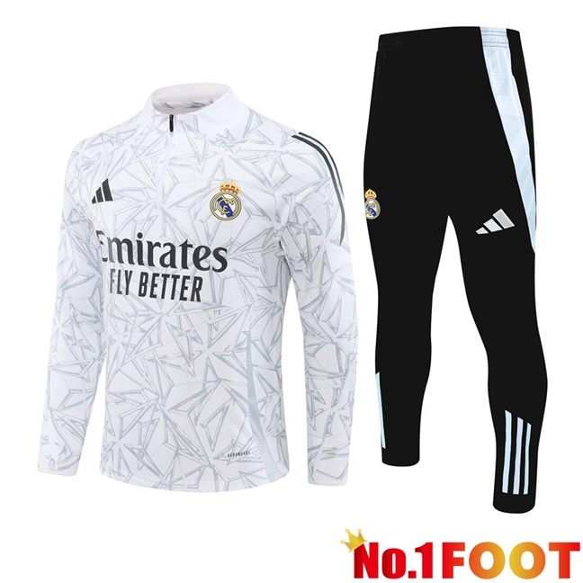 Real Madrid kit Training Tracksuit White 2024/2025