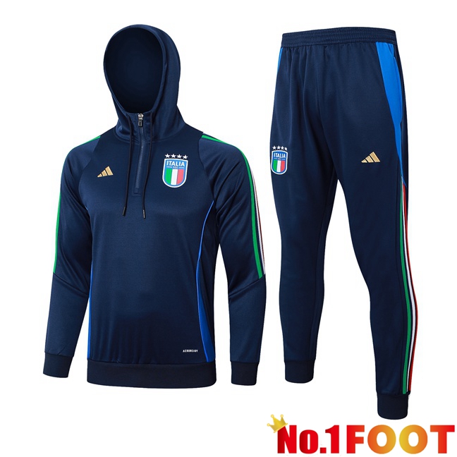 Italy Training Tracksuit Sweatshirt HoodieBlue Royal 2024/2025