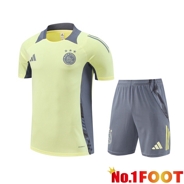 AFC Ajax kit Training T Shirt + Shorts Yellow 2024/2025