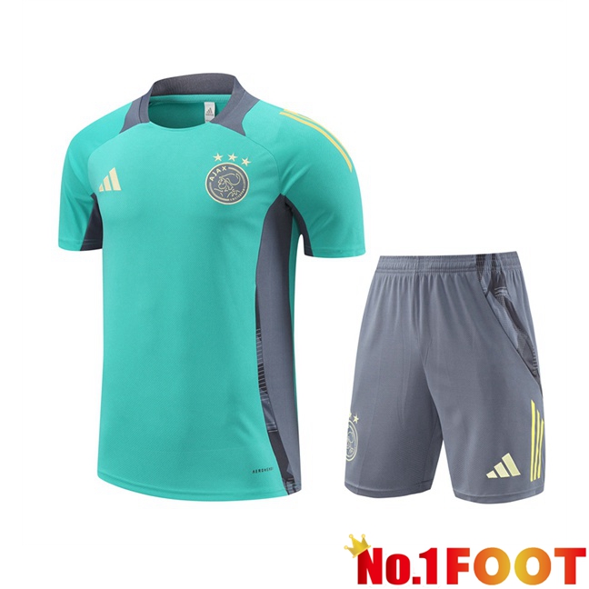 AFC Ajax kit Training T Shirt + Shorts Green 2024/2025