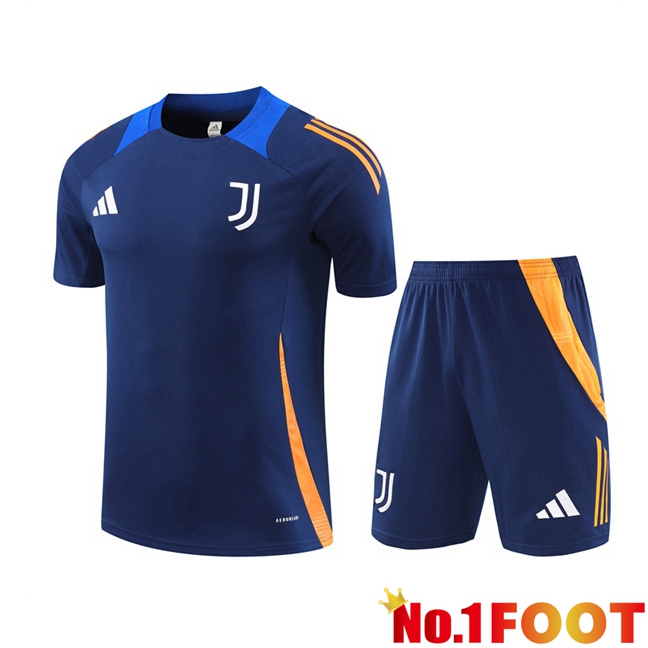 Juventus kit Training T Shirt + Shorts Blue Royal 2024/2025