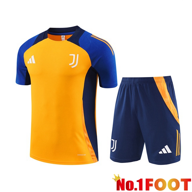 Juventus kit Training T Shirt + Shorts Yellow 2024/2025