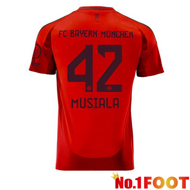 Bayern Munich (Musiala 42) Home Soccer Jersey Red 2024/2025