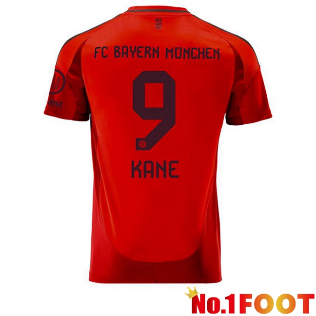 Bayern Munich (Kane 9) Home Soccer Jersey Red 2024/2025