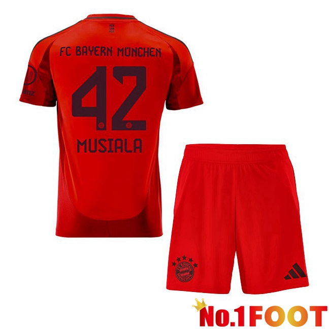 Bayern Munich (Musiala 42) Kids Home Soccer Jersey Red 2024/2025