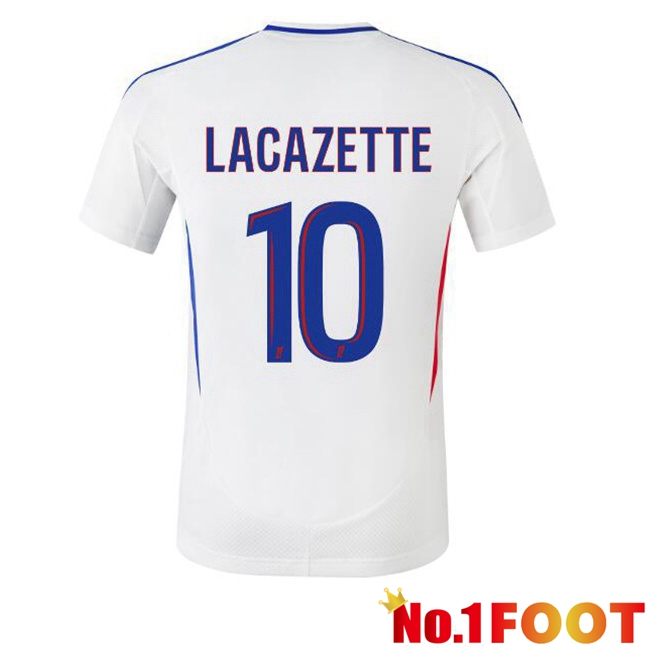 lyon OL (LACAZETTE 10) Home Soccer Jersey White 2024/2025