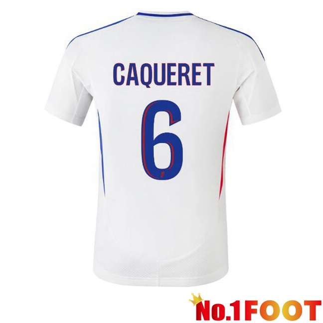 lyon OL (CAQUERET 6) Home Soccer Jersey White 2024/2025