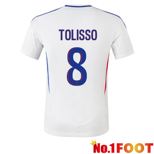 lyon OL (TOLISSO 8) Home Soccer Jersey White 2024/2025