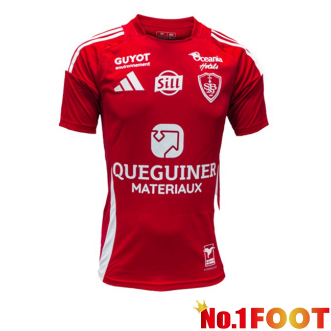 Stade Brestois Home Soccer Jersey Red 2024/2025