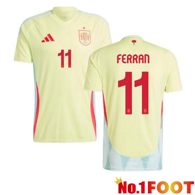 Spain (FERRAN 11) Away Soccer Jersey Yellow 2024/2025