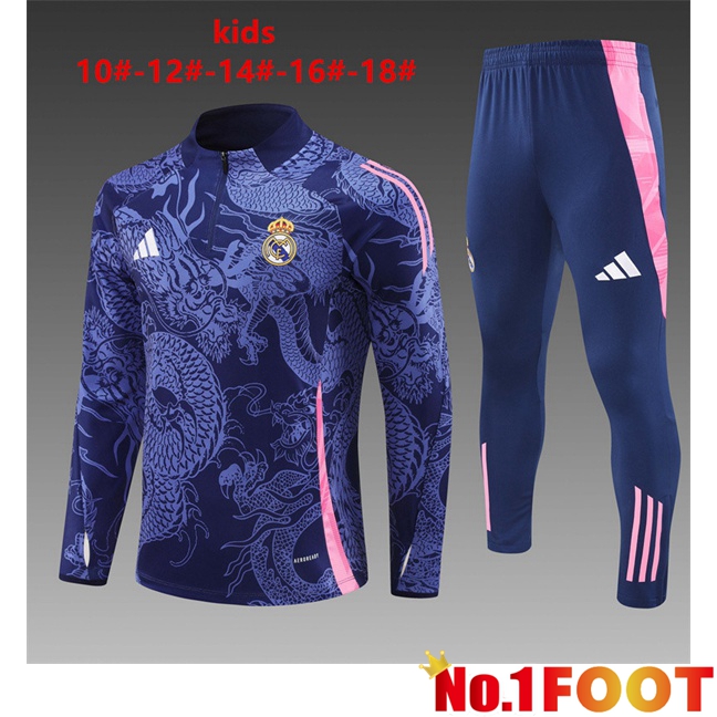 Real Madrid Kids kit Training Tracksuit Blue Royal 2024/2025 - Click Image to Close