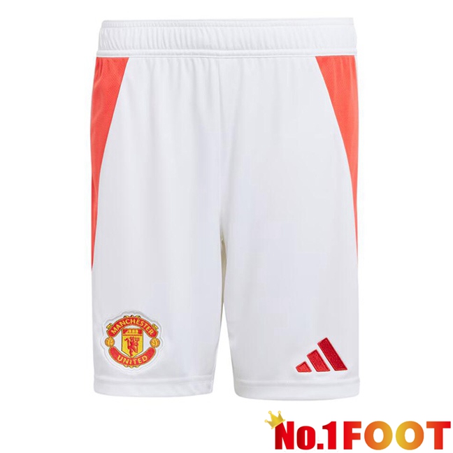 Manchester United Home Soccer Shorts White 2024/2025