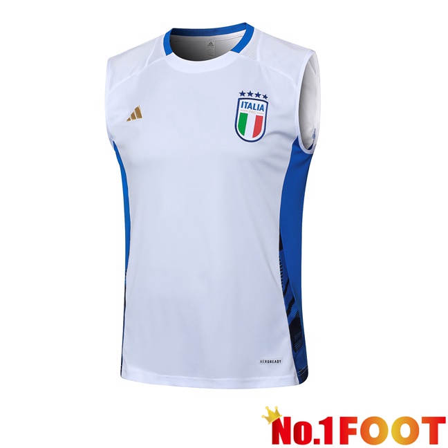 Italy Soccer Vest White 2024/2025