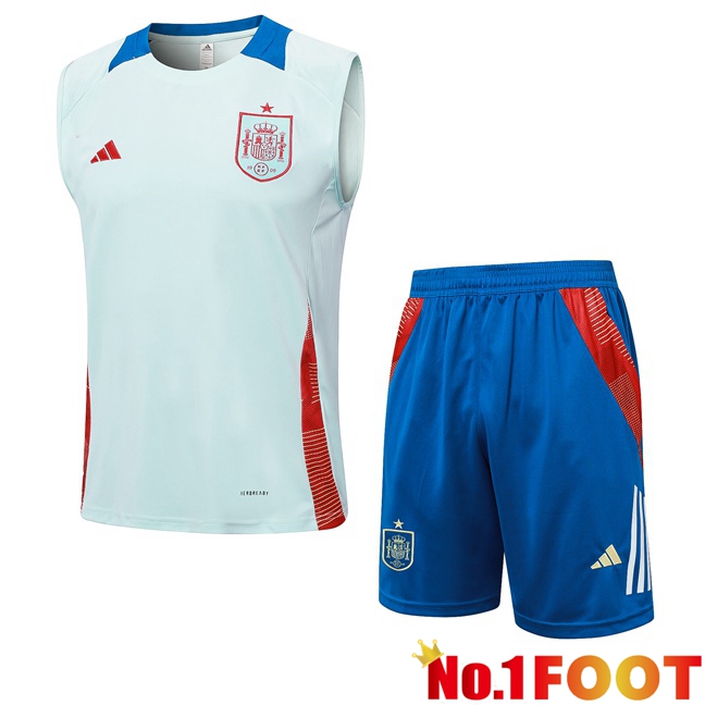 Spain Soccer Vest + Shorts Blue 2024/2025