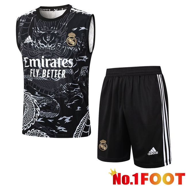 Real Madrid Soccer Vest + Shorts Black 2024/2025