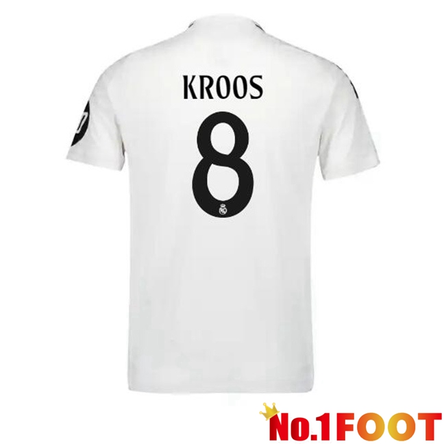 Real Madrid (Kroos 8) Home Soccer Jersey White 2024/2025