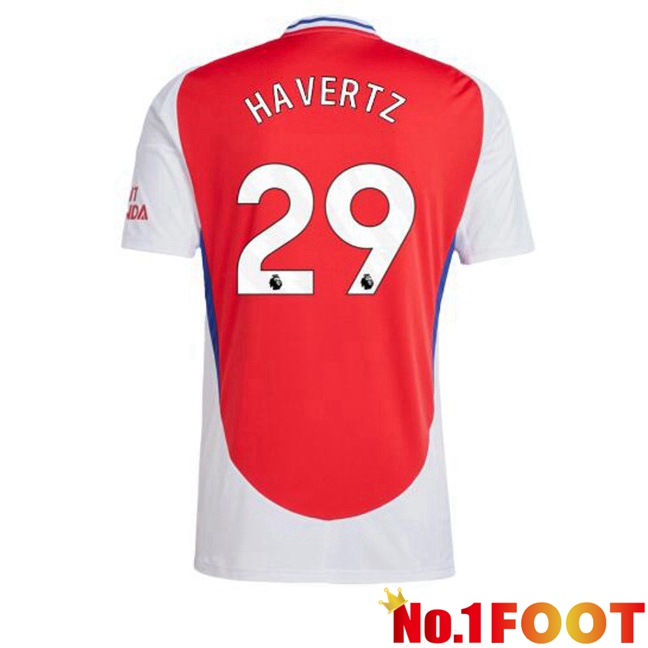 Arsenal (HAVERTZ 29) Home Soccer Jersey Red White 2024/2025