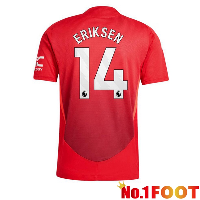 Manchester United (Eriksen 14) Home Soccer Jersey Red 2024/2025