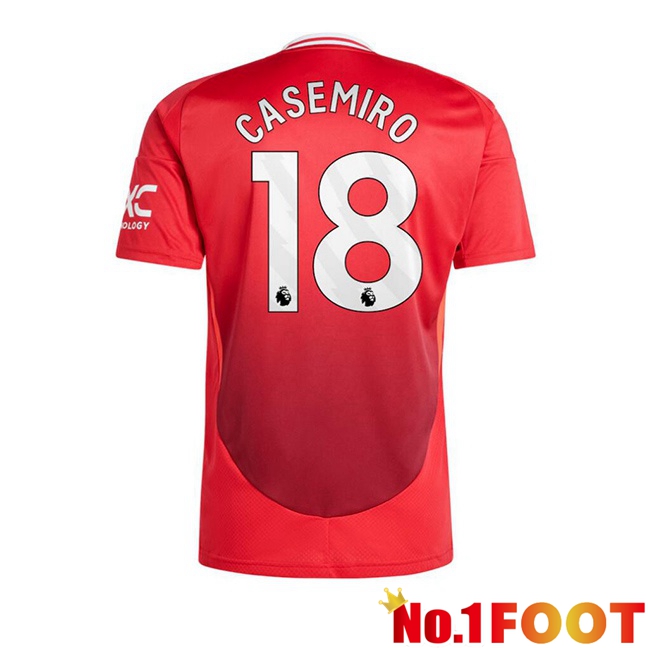 Manchester United (Casemiro 18) Home Soccer Jersey Red 2024/2025