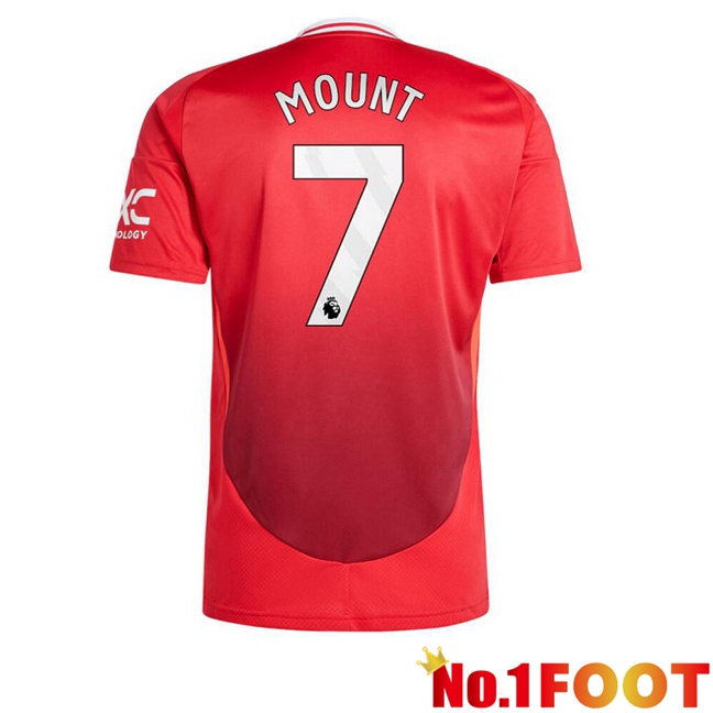 Manchester United (Mount 7) Home Soccer Jersey Red 2024/2025 - Click Image to Close