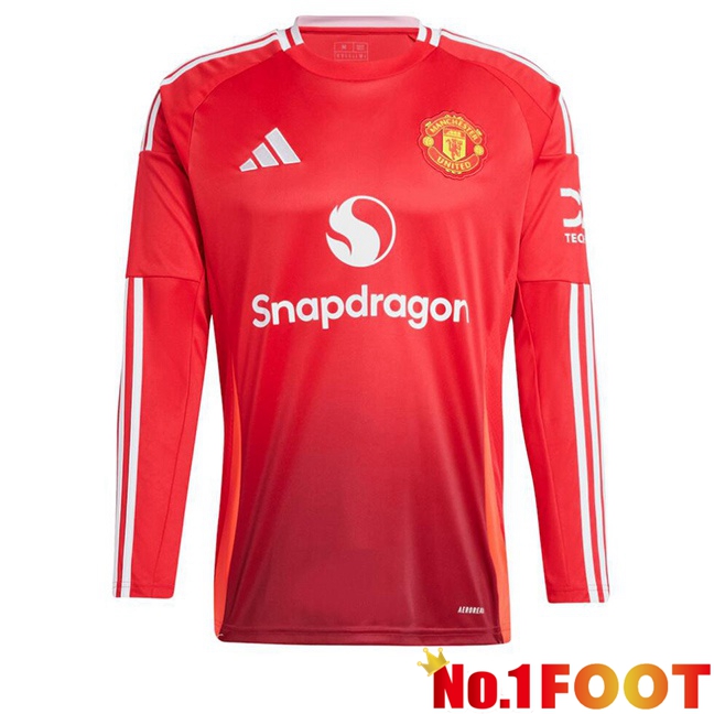 Manchester United Home Soccer Jersey Long sleeve Red 2024/2025