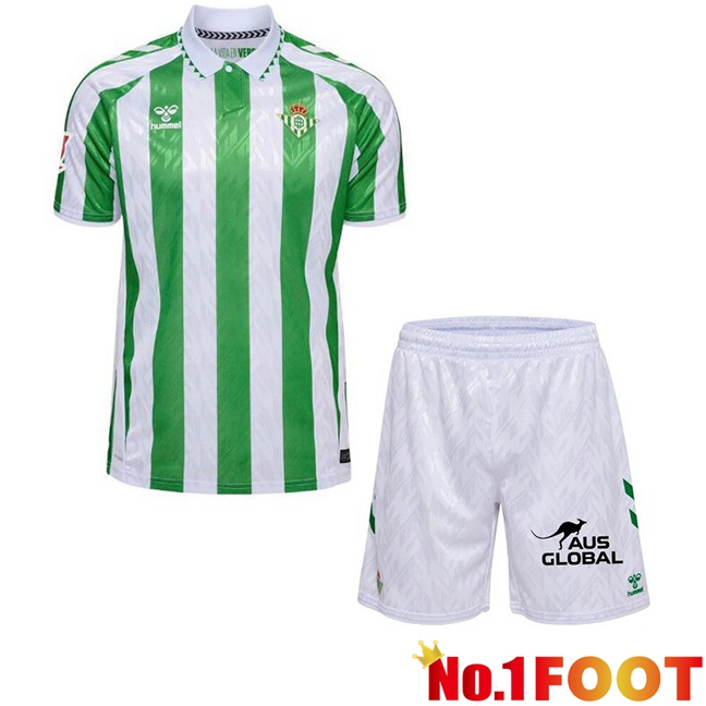 Real Betis Kids Home Soccer Jersey Green White 2024/2025 - Click Image to Close