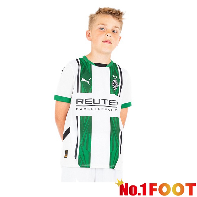 Monchengladbach Kids Home Soccer Jersey White 2024/2025