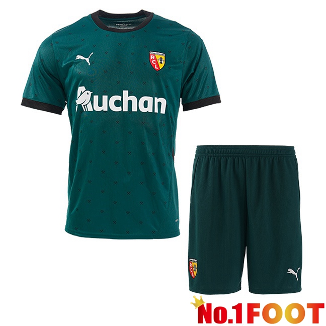 RC Lens Kids Away Soccer Jersey Green 2024/2025